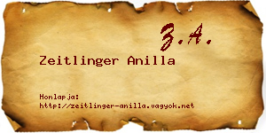 Zeitlinger Anilla névjegykártya